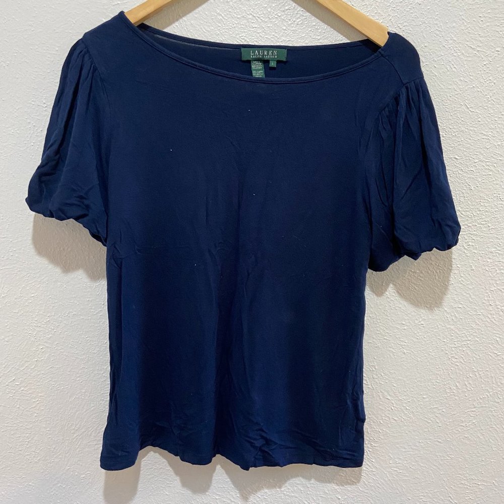 Large Navy Blue Tee | Lauren by Ralph Lauren